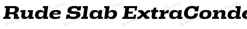 Rude Slab ExtraConde字体转换